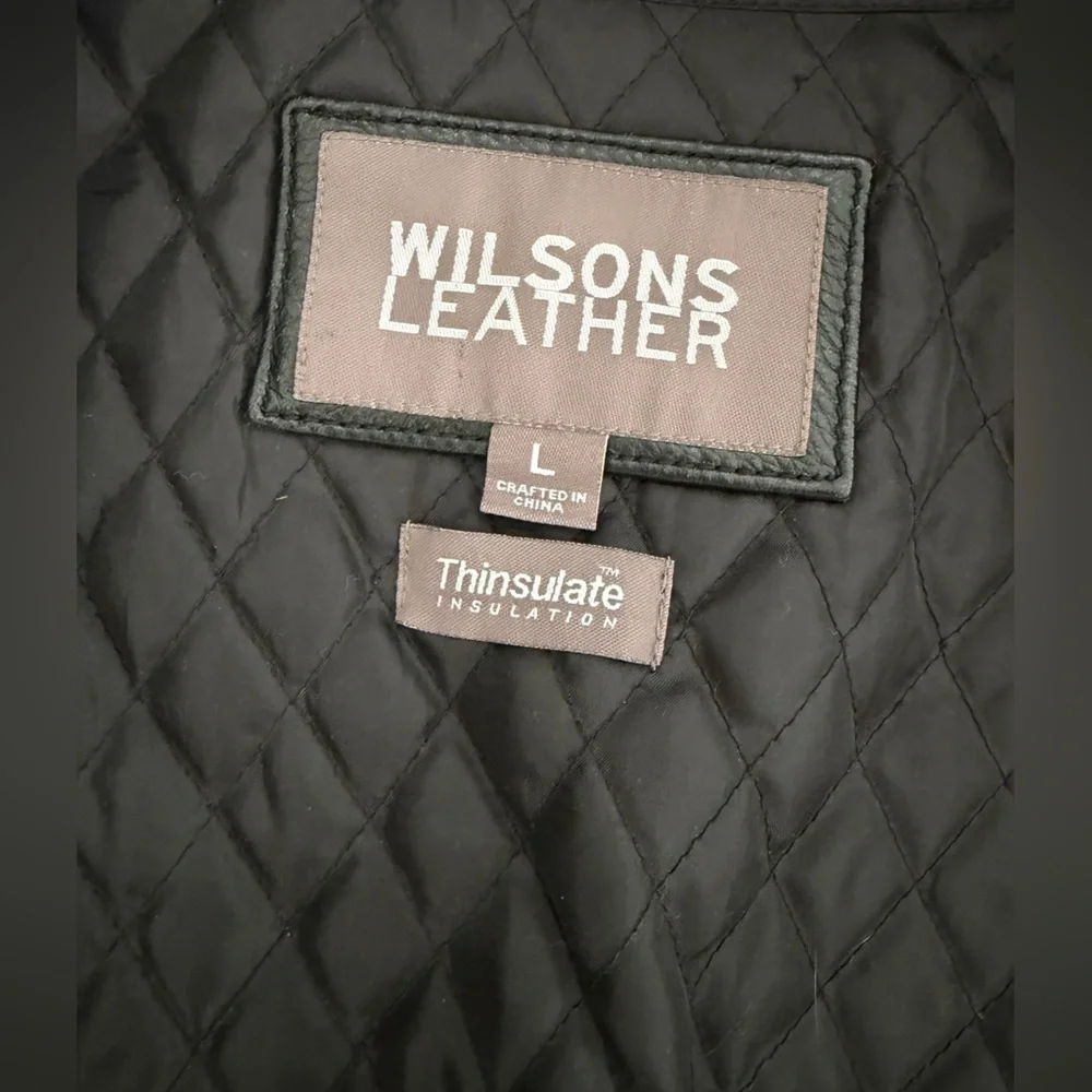 Wilsons Leather Men's Black Moto Jacket